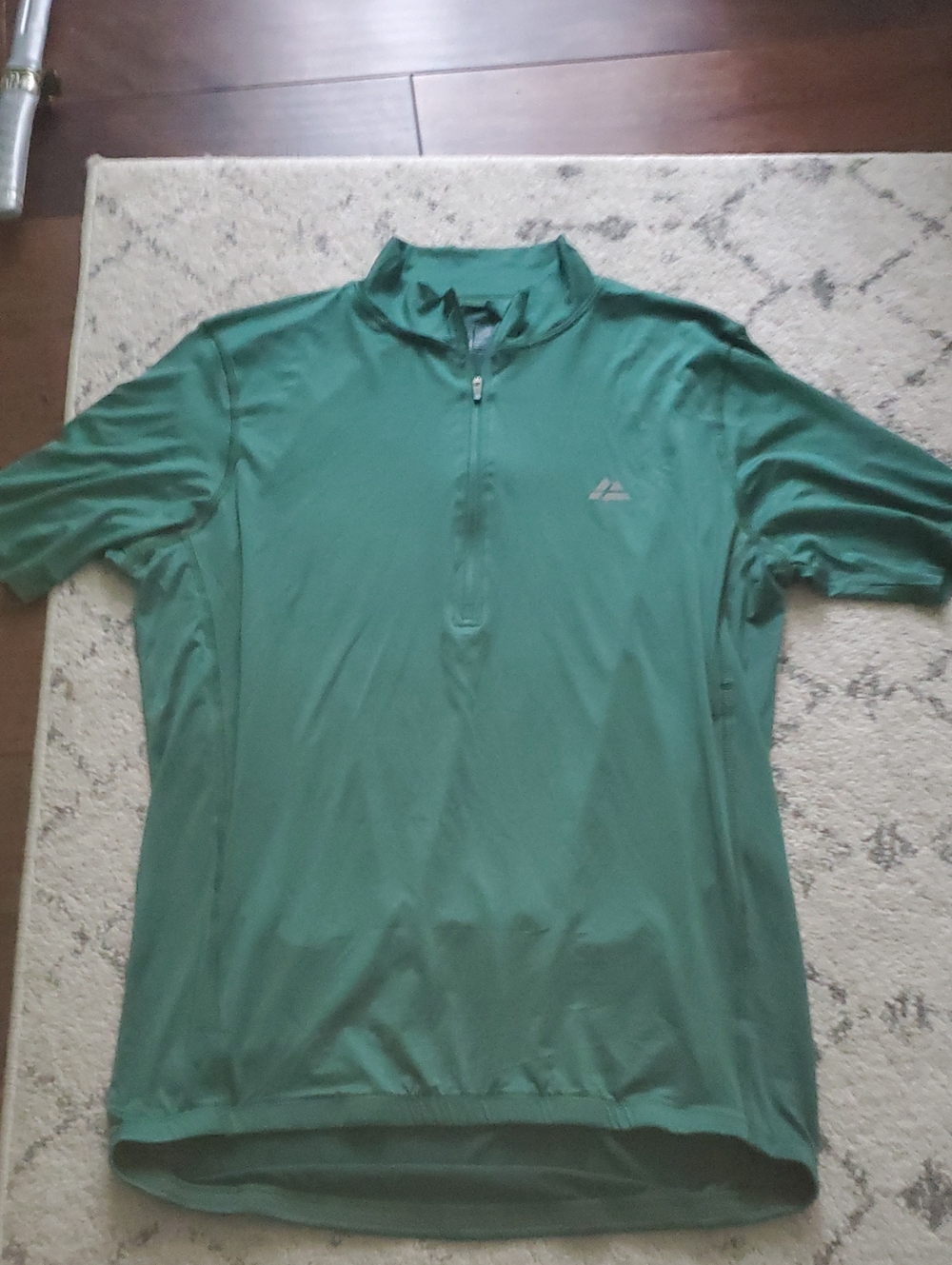 Men's Short Sleeve Quarter-Zip Performance Shirt - Green Size XL Mens